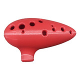 Ocarina Plástica Color Rojo