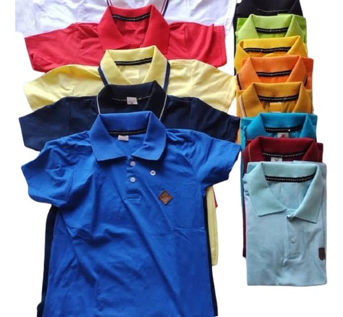 Kit 3 Camisa Polo Infantil Menino Cores Variadas