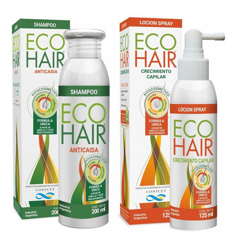 Eco Hair Shampoo 200ml + Locion X 125ml Anticaida Openfarma