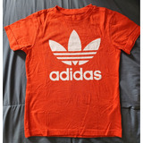 Remera adidas Original Talle 8 Años Color Roja Logo