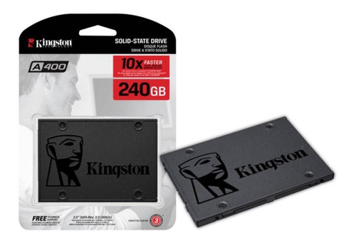 Ssd Kingston 240gb A400 2,5 Pol Sata 3 6gb/s Sata 2 3gb/s