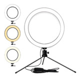 Ring Light Led Iluminador Maquiagem Selfie Vídeos Fotos  Top