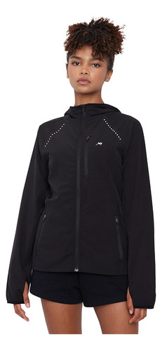 Casaca Mujer Deportiva Mesh Negro Corona