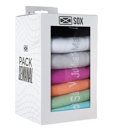 Pack X7 Medias Algodon Soquetes Semanal Sox 