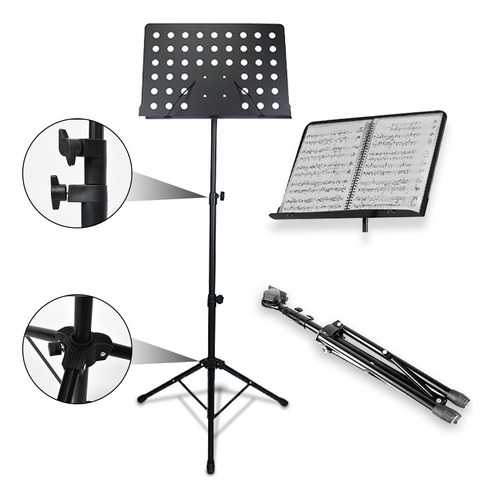 Portable And Foldable Para Atril Para Partitura Con Pedestal