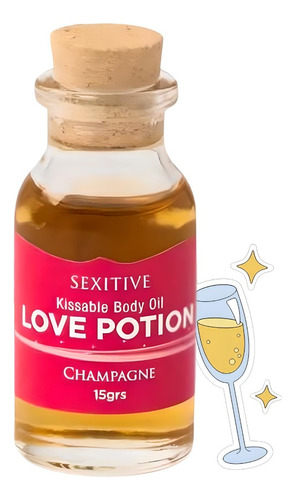 Aceite Masajes Love Potion Champagne 15grs