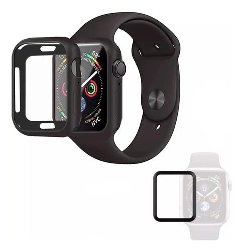 Capa Bumper Silicone+película Para Apple Watch Iwo 42mm 44mm