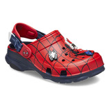 Zueco Crocs Classic Spider Man All-terrain Niño Rojo