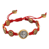 Manilla Pulsera Brazalete Medalla San Benito Unisex