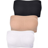 - Ropa Interior Femenina Sujetador Sin Tirantes Tops 3pcs