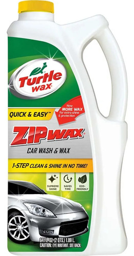 Turtle Wash Shampoo Con Cera Carnauba Zip Wax 64oz