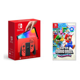 Nintendo Switch Oled64gb Red Edition +juego Mariobros Wonder