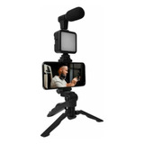 Kit Tripode Led Control Microfono Para Video Streaming