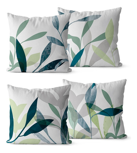 Kit 4 Capas De Almofadas Decorativa 45x45 - Foliage