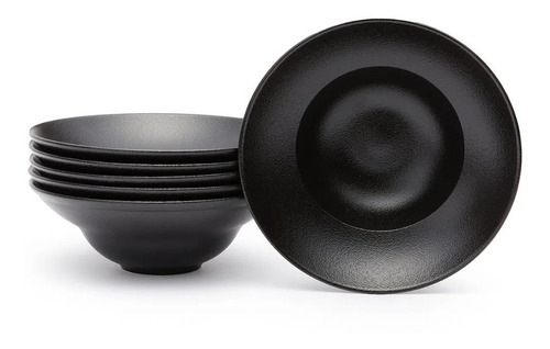Plato Hondo 23 Cm Rak Gourmet Negro Porcelain Premium G