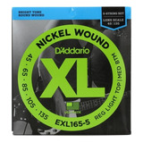 Encordado Para Bajo 5 Cuerdas D´addario Exl165-5 (45-135)