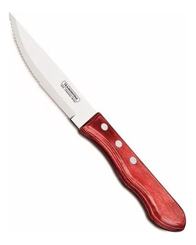 Cuchillo Churrasco Tramontina Polywood Jumbo De Acero Inox