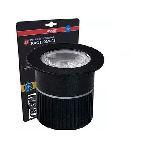 Kit 12 Balizador De Solo Embutido Chão Piso Led 5w Preto