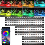 Kit De Luces Led Multicolor Para Motocicleta Rgb 12 Colores