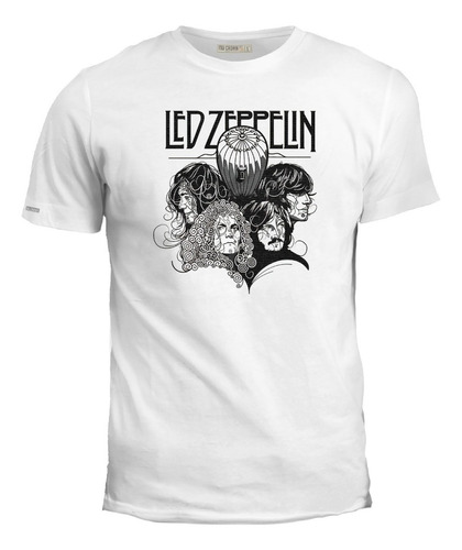 Camiseta Estampada Led Zeppelin Poster Banda Rock Metal Ink 