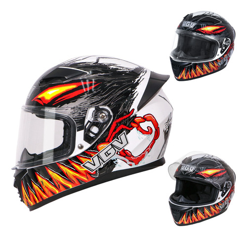 Casco Para Moto Integral Calle Venom Certificado Dot