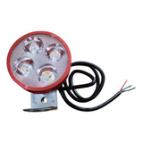 Faro Auxiliar 4 Leds 12v 4w Luz Fija Y Estrobo Motocicleta