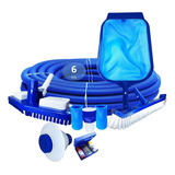 Kit Limpeza Para Piscinas Mang 6mt + Clorador +estojo