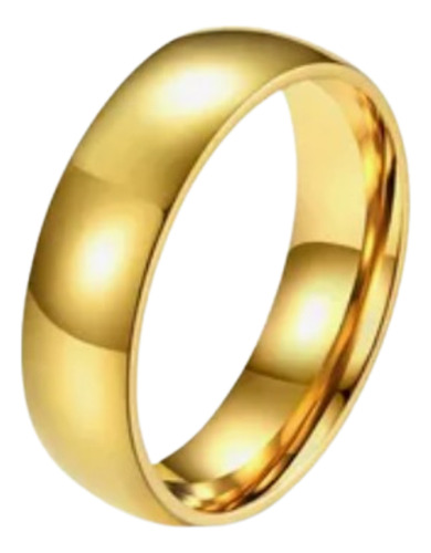 Aliança 6mm Banhada Ouro 18k Casamento Noivado Tungstenio