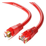 Cable Ethernet Gowos Cat6 (10 Pies - Rojo) Cable De Red 24aw