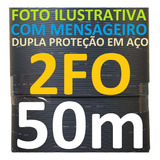 Cabo Fibra Óptica Drop 2fo 50m Mensageiro Monomodo Sm Clix