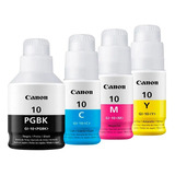 Tinta Canon Gi-10 Impresora G5010 G6010 Gm2010 G7010 Kit X 4