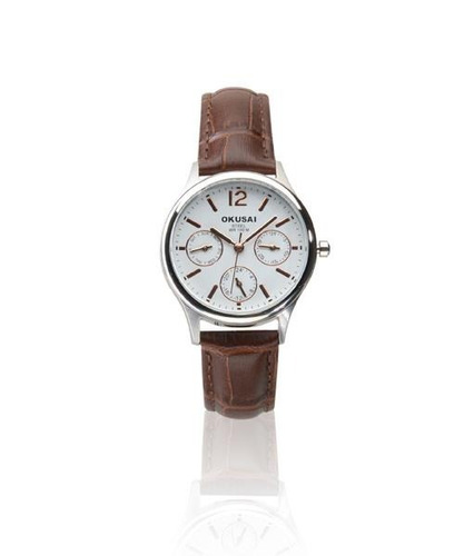 Reloj Okusai Mujer Okd0063-crl-5c7 Malla Cuero Crono