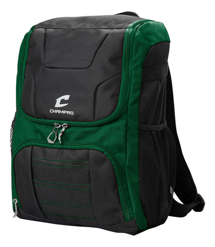 Back Pack Beisbol Softbol Champro E87 Prodigy Verde Oscuro