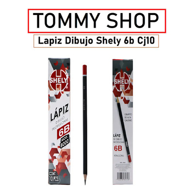 Lápices De Dibujo Shely Color Del Trazo Lápiz 6b Cj10 | MercadoLibre