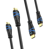 2 Cables Hdmi Bluerigger De 8 K, 60 Hz, Hdr, 4 K, 120 Hz, 48