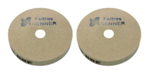 Kit 2x Feltro 150mm Para Polimento Mármore Granito - Renner