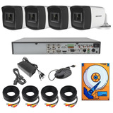 Kit Circuito Cerrado 4 Cámaras Hikvision Full Hd 5mp  1tb