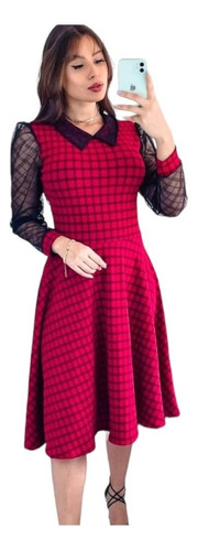 Vestido Feminino Midi Moda Evangélica Elegante