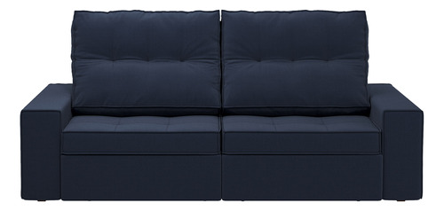 Sofá Premium Cozy 290cm Retrátil Reclinável Linho Azul