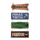 Placas Terra Média Mordor Hobbit | Senhor Dos Anéis