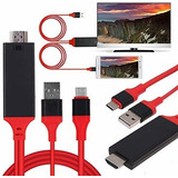 Cable De Tv Mhl Usb 3.1 Tipo C A Hdmi 1080p Hd