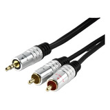 Cable Puresonic 3.5 A 2 Rca 3m Calidad Fichas Gold