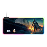 Mousepad Gaming Mandalorian Yoda Rgb Estrella De La Muerte A