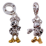 Charm Pulsera, Mickey Mouse Aniversario 100, Plata 925, Dije