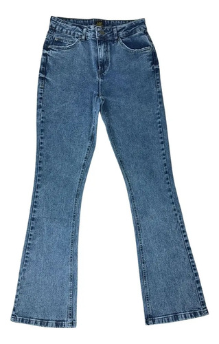Calça Jeans Azul Tradicional Cintura Alta Modela No Corpo