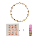 Pulseira Infantil Menina Delicada Banhada Ouro 18k + Brinde