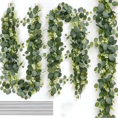 Guirnalda Eucalipto Artificial DFIRERSHOP 180cm Flores Blancas Decoración | MercadoLibre