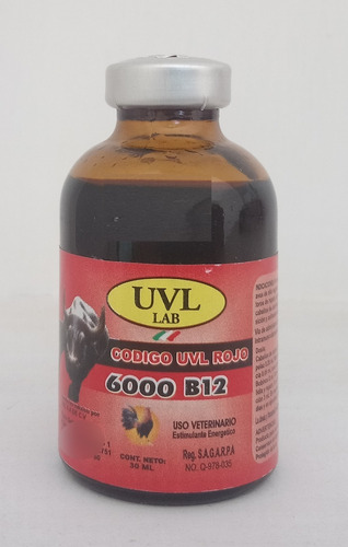 B12 6000 Código Rojo Uvl 30ml Gallomaquia Gallos Vitamina