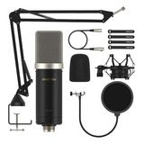 Micrófono De Condensador Xlr, Kit De Micrófono De Estudio Pr