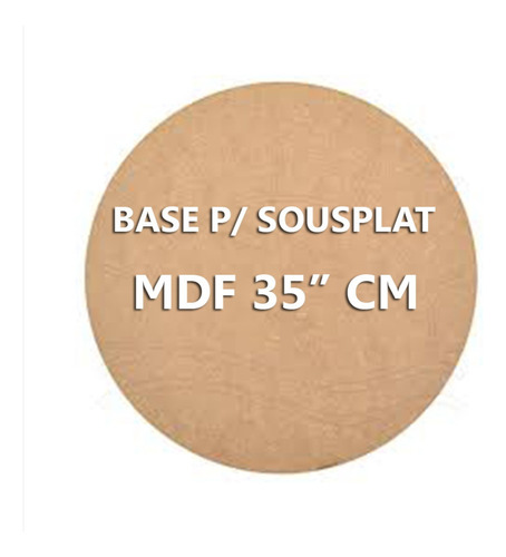 Sousplat Mdf 35cm Kit Com 100 Unidades Base Suplat Círculo 